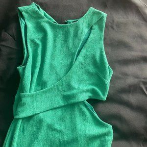 Runaway side cut out gown